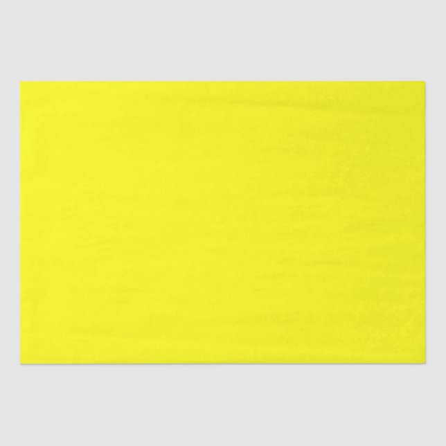 Papel De Seda Cor Sólida Neon Amarelo | Clássico (Frente )