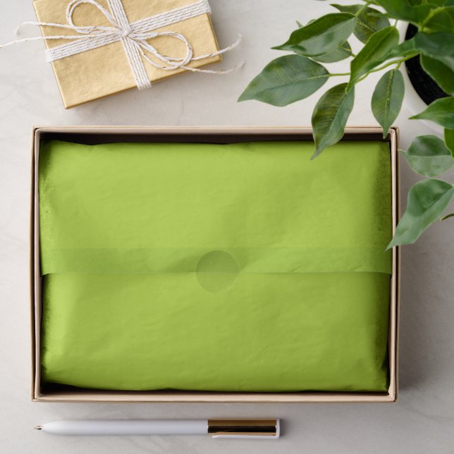 Papel De Seda Cor Sólida Verde Lima (Presente)