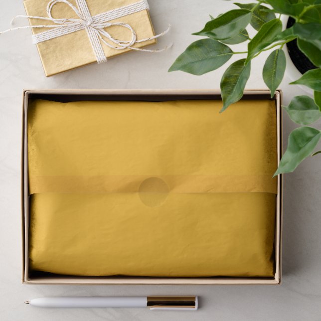 Papel De Seda Cor Sólido Amarelo Imperial (Presente)