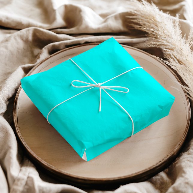 Papel De Seda Cor Sólido Azul Neon | Clássico (Criador carregado)