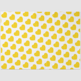 Papel De Seda Coração Amarelo Moderno Feliz Amizade Doce Alegre