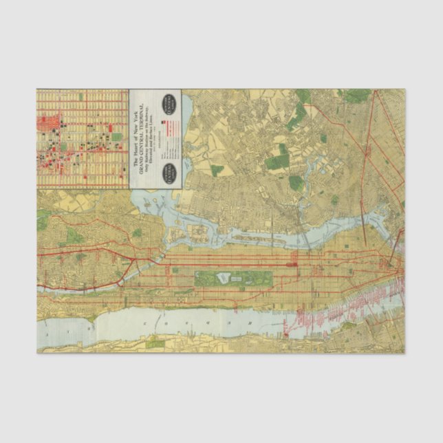 Papel De Seda Coração de New York (Frente )