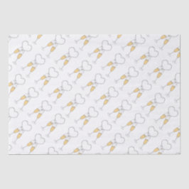 Papel De Seda Coração do Brinde de Champagne