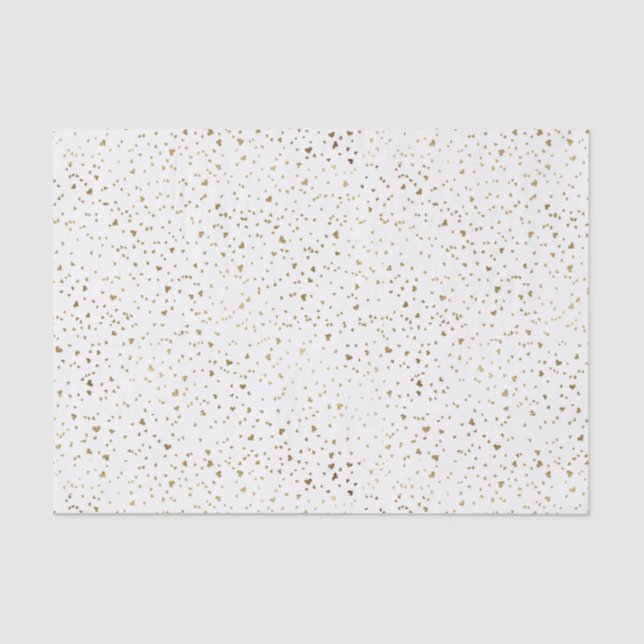 Papel De Seda Coração Dourado (Frente )