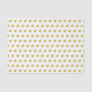 Papel De Seda Coração Dourado