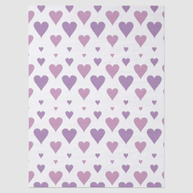 Papel De Seda Coração Pastel (Frente )