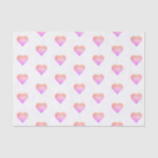 Papel De Seda coração rosa