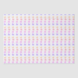 Papel De Seda Corações Amarelo, Roxo e Rosa de Aniversário
