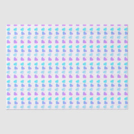 Papel De Seda Corações chás de fraldas Azul, Roxo e Rosa