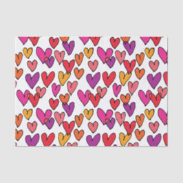 Papel De Seda Corações coloridos