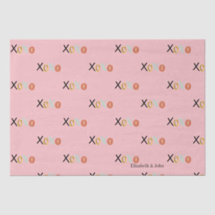 Papel De Seda Corações Coloridos "XOXO" Dia dos Namorados