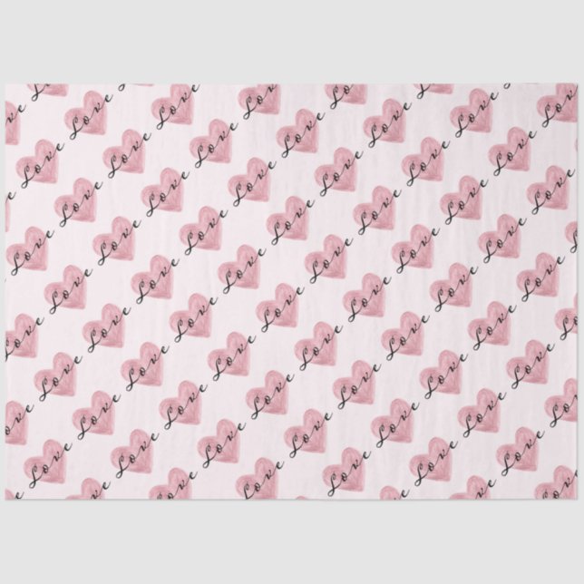 Papel De Seda Corações de Amor (Frente )