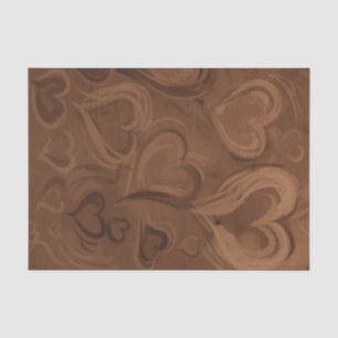 Papel De Seda Corações de Chocolate