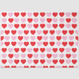Papel De Seda Corações de Dia de os namorados Vermelho e Rosa