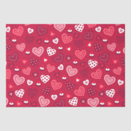 Papel De Seda Corações de Dias de os namorados bonitos