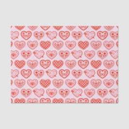 Papel De Seda Corações Decorados