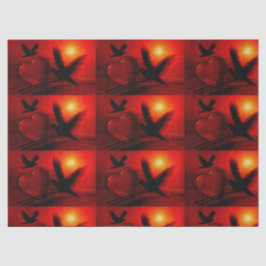 Papel De Seda Corações e Doves