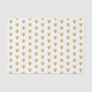 Papel De Seda Corações elegantes do ouro branco e do diamante