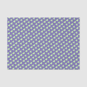 Papel De Seda Corações para o Verde e o Púrpura em Decoupage