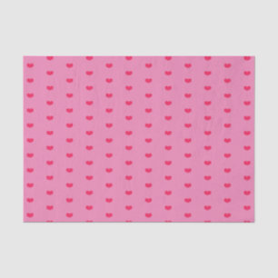 Papel De Seda Corações Pequenos e Fofo de Rosa Quente - Dia dos