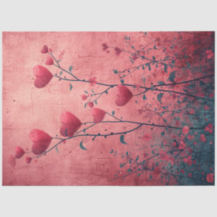 Papel De Seda Corações Românticos do Namorados Imunológico de De