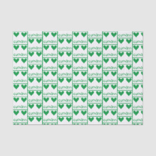 Papel De Seda Corações Verdes Irlandeses