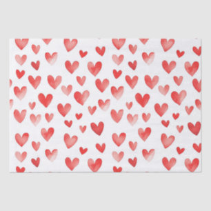 Papel De Seda Corações Vermelhos