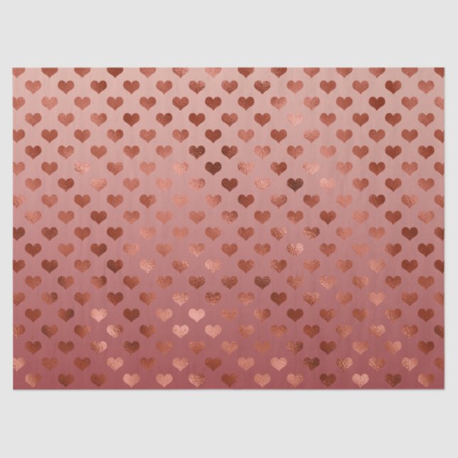 Papel De Seda Corações Vermelhos (Frente )