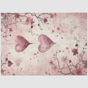 Papel De Seda Corações Vermelhos Cor-de-Rosa do Namorados de Dis