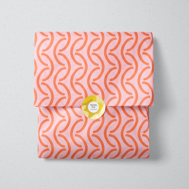 Papel De Seda Coral de Cadeia Moderna Torcida (Criador carregado)