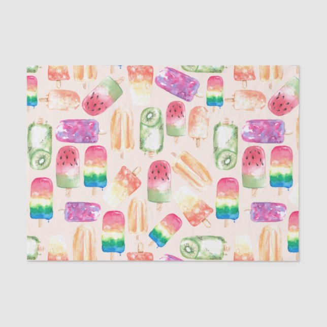 Papel De Seda Coral de gelados (Frente )