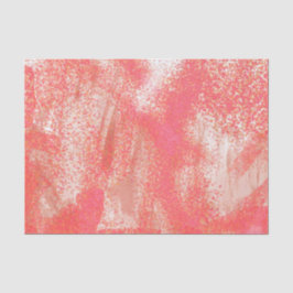 Papel De Seda Coral e Beige Splatter