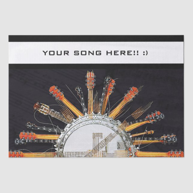 PAPEL DE SEDA CORDAS DE GUITAR NO SOL (Frente )