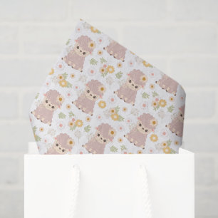 Papel De Seda cordeiro menina fofa