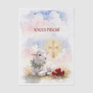 Papel De Seda Cordeiro Pascoal Alegre, Ovos Vermelhos e Cruz