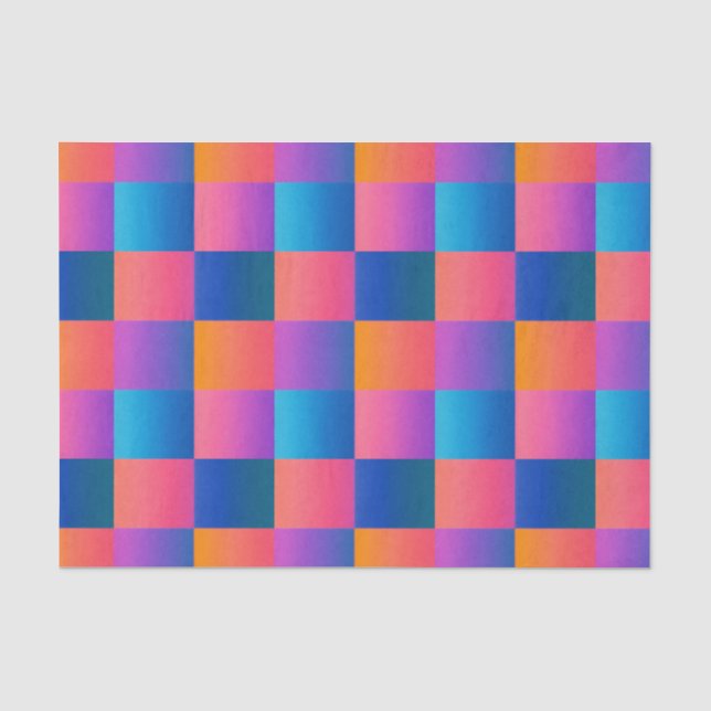 Papel De Seda Cores Cromáticas Elegantes Gradiente (Frente )