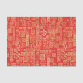 Papel De Seda Cores da queda do verso do design do Flourish