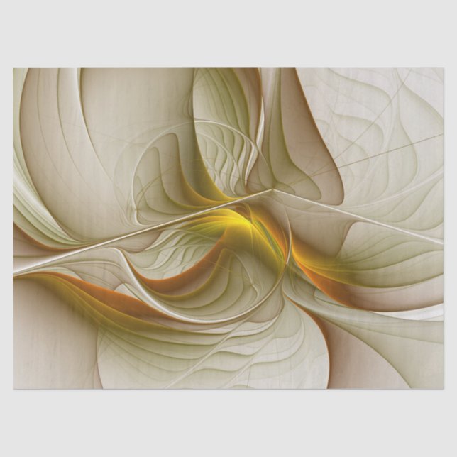 Papel De Seda Cores de Metais Preciosos, Arte Abstrata Fractal (Frente )