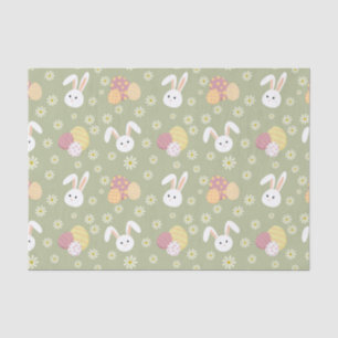 Papel De Seda Cores de pastel de Páscoa, Ovos e Flores