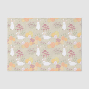 Papel De Seda Cores de pastel de Páscoa, Ovos e Flores