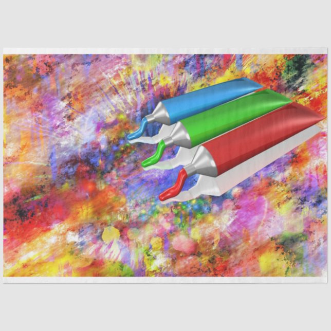 Papel De Seda Cores de pintores (Frente )