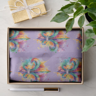 Papel De Seda Cores Elegantes do Mardi Gras Decoupage