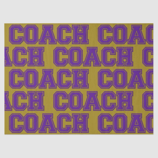 Papel De Seda Cores Escolares CADA Varsity Letters-Dourado-Roxo (Frente )