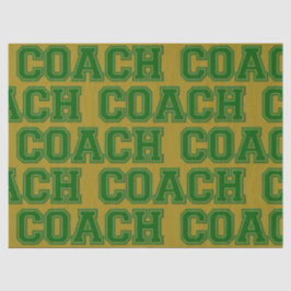 Papel De Seda Cores Escolares - Letras de Varsidade Verde-Dourad