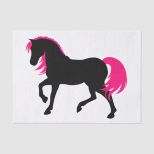Papel De Seda Coro branco branco e rosa quente, preto elegante e