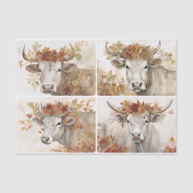 Papel De Seda Coroa de Folhas (Frente )