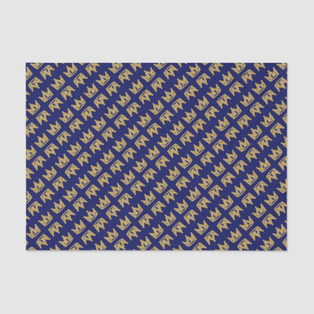 Papel De Seda Coroa de grafite Dourada (Frente )