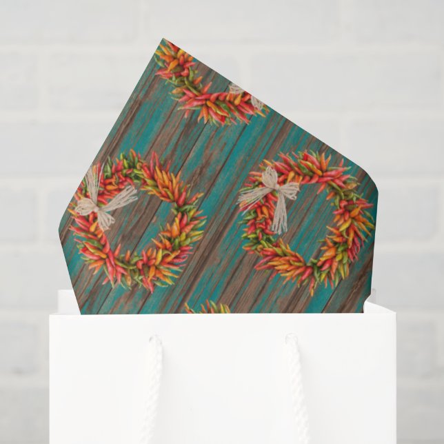 Papel De Seda Coroa de Pimenta Chile Rústica do Sudoeste Padrão  (Sacola de presentes)
