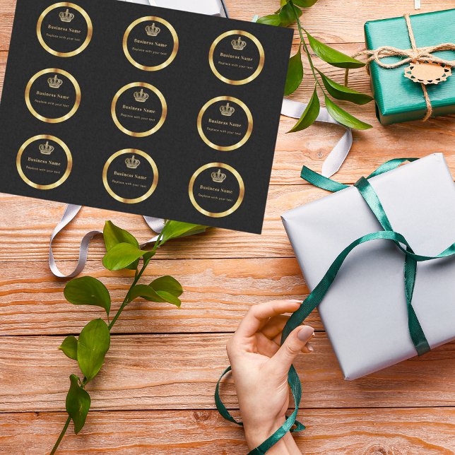 Papel De Seda Coroa real de ouro preto comercial (Criador carregado)