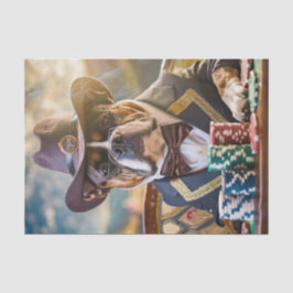 Papel De Seda Coronel Bluff muito, Buldogue jogando pôquer